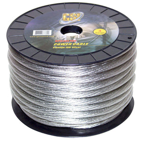 4Ga Power Cable 100Ft  Silver
