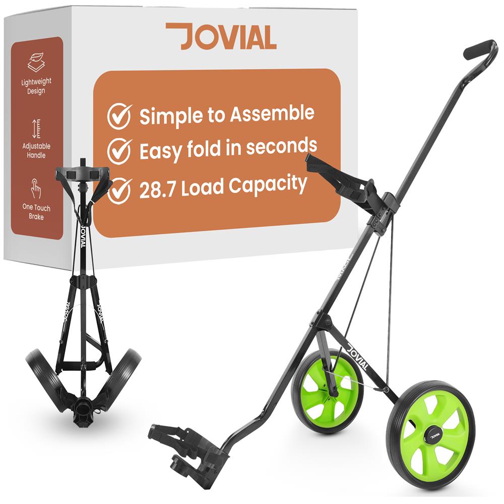 2-Wheel Golf Push Cart - Lightweight Aluminum, Foldable