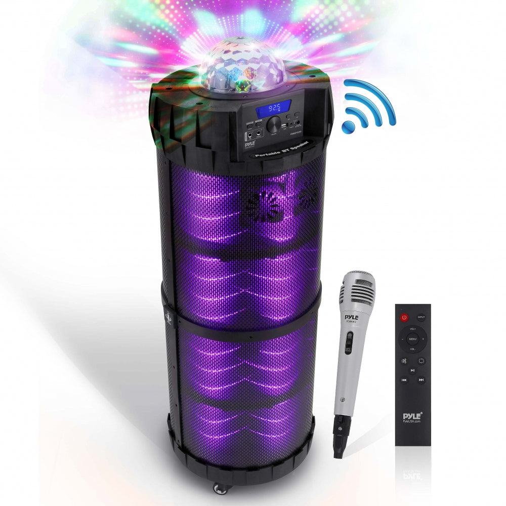 Pyle Bluetooth Luidsprekersysteem - Subwoofer Systeem - Draagbare Speaker - 800 W - LED Batterij-Indicatorlampjes met Ingebouwde Oplaadbare Batterij - MP3, USB, SD-Kaartlezer - Draadloze Microfoon Pyle Bluetooth Luidsprekersysteem - Subwoofer Systeem - Draagbare Speaker - 800 W - LED Batterij-Indicatorlampjes met Ingebouwde Oplaadbare Batterij - MP3, USB, SD-Kaartlezer - Draadloze Microfoon