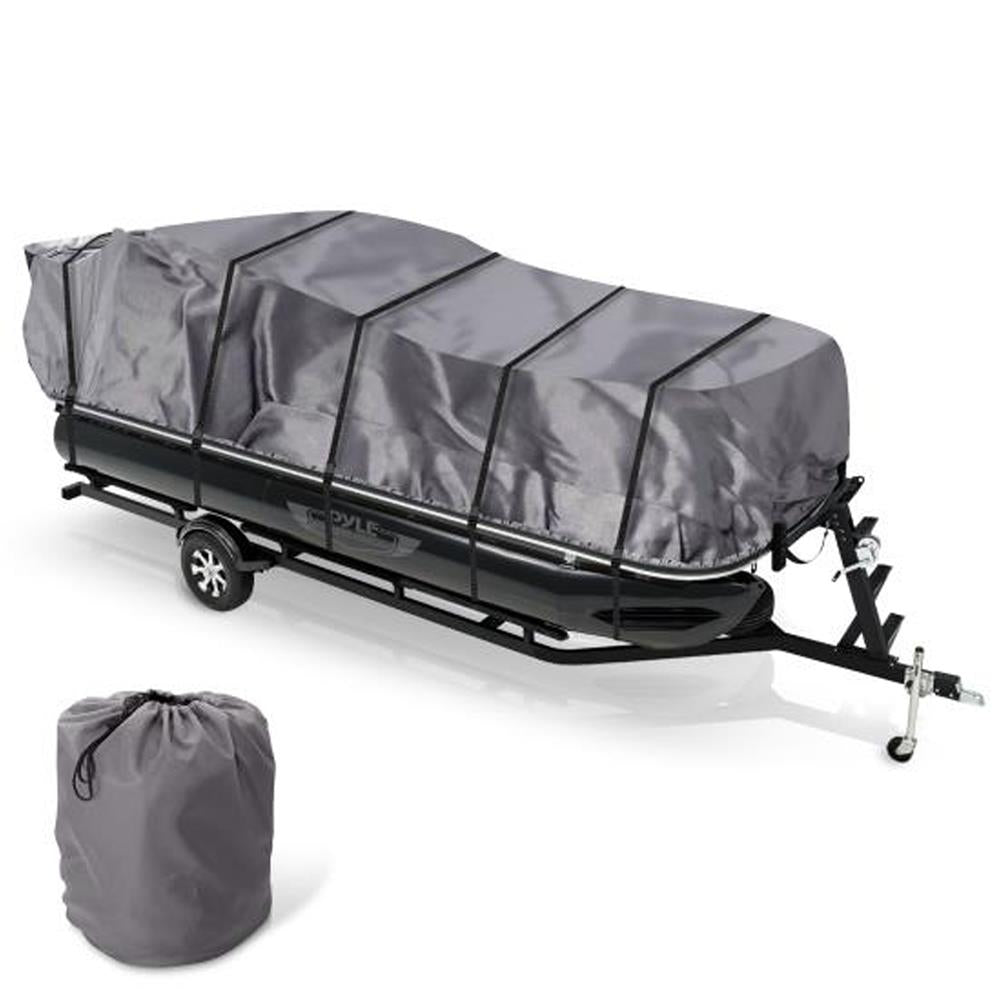boat tarp Pyle PCVHP661 Armor Shield Trailer Pontoon Boat Cover
