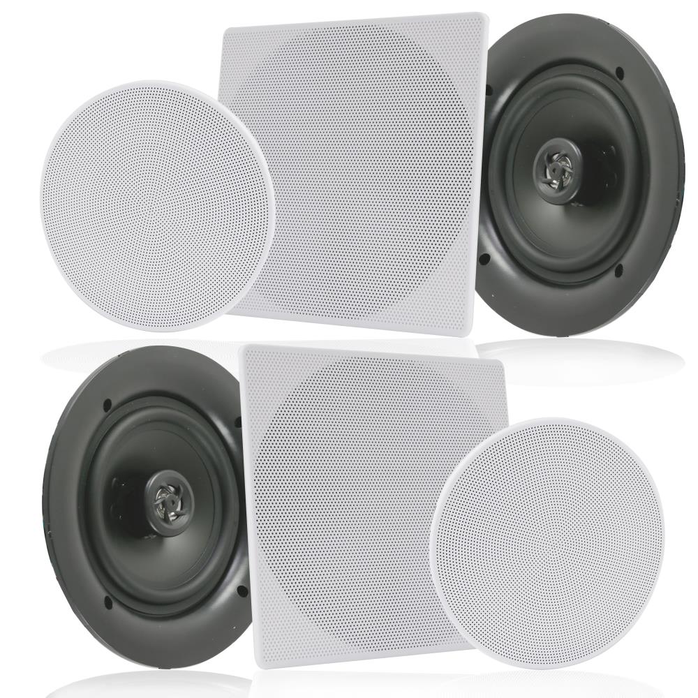Pyle パイル PDIC106 In-Wall/In-Ceiling 10.0-Inch Dual ステレオ スピーカー, 250 ワット, 2-Way, Flush Mount, White (ペア) Pyle PDIC1681RD 8\u201d In-wall In-ceiling Speaker System Review - YouTube