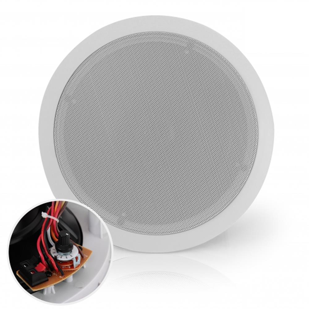 Ceiling/Wall Speaker 600W 2-Way Stereo, Flush Mount, White – Pyle USA