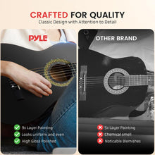 Beginner Acoustic Guitar Kit, 1/2 Size, All Wood, 34", Matte Finish
