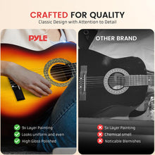 Beginner Acoustic Guitar Kit, Beautiful Sound, Hand-Crafted Wood, Brown Gloss