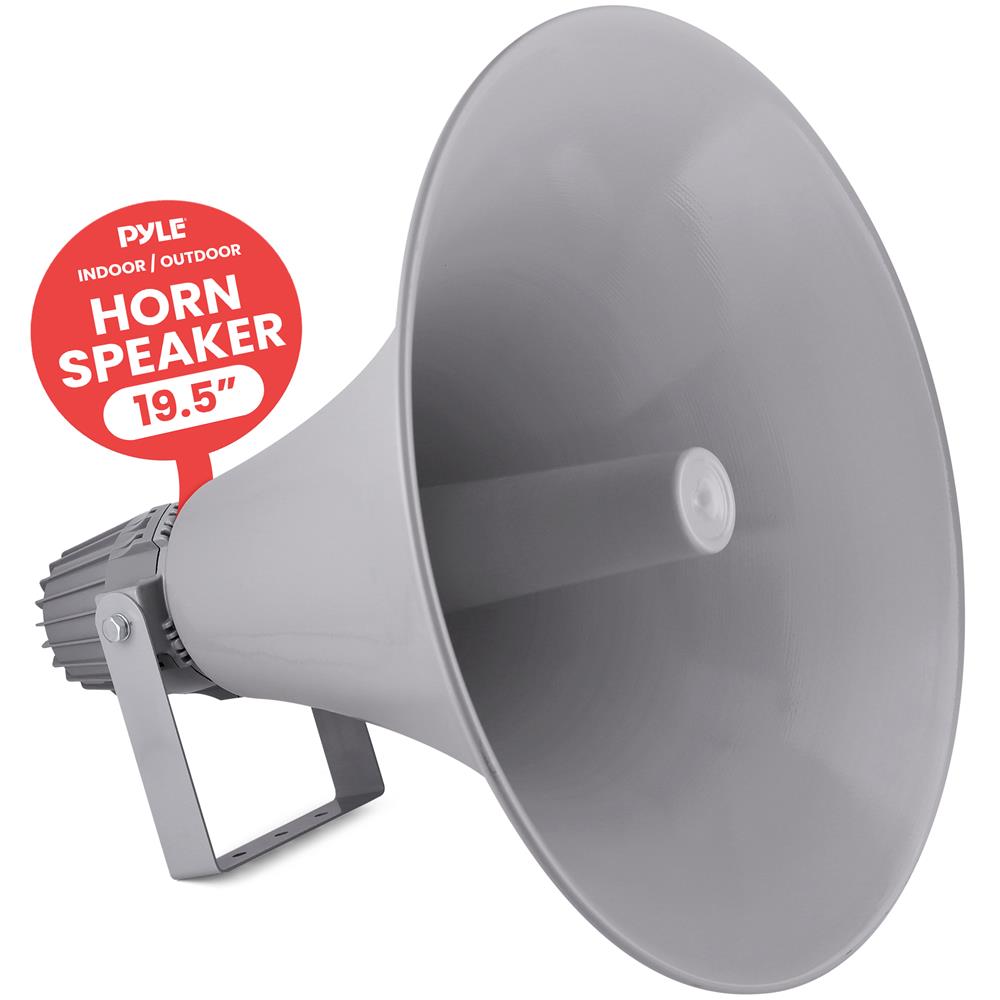 Indoor/Outdoor PA Horn Speaker 100W Loud Sound Aluminum Grey