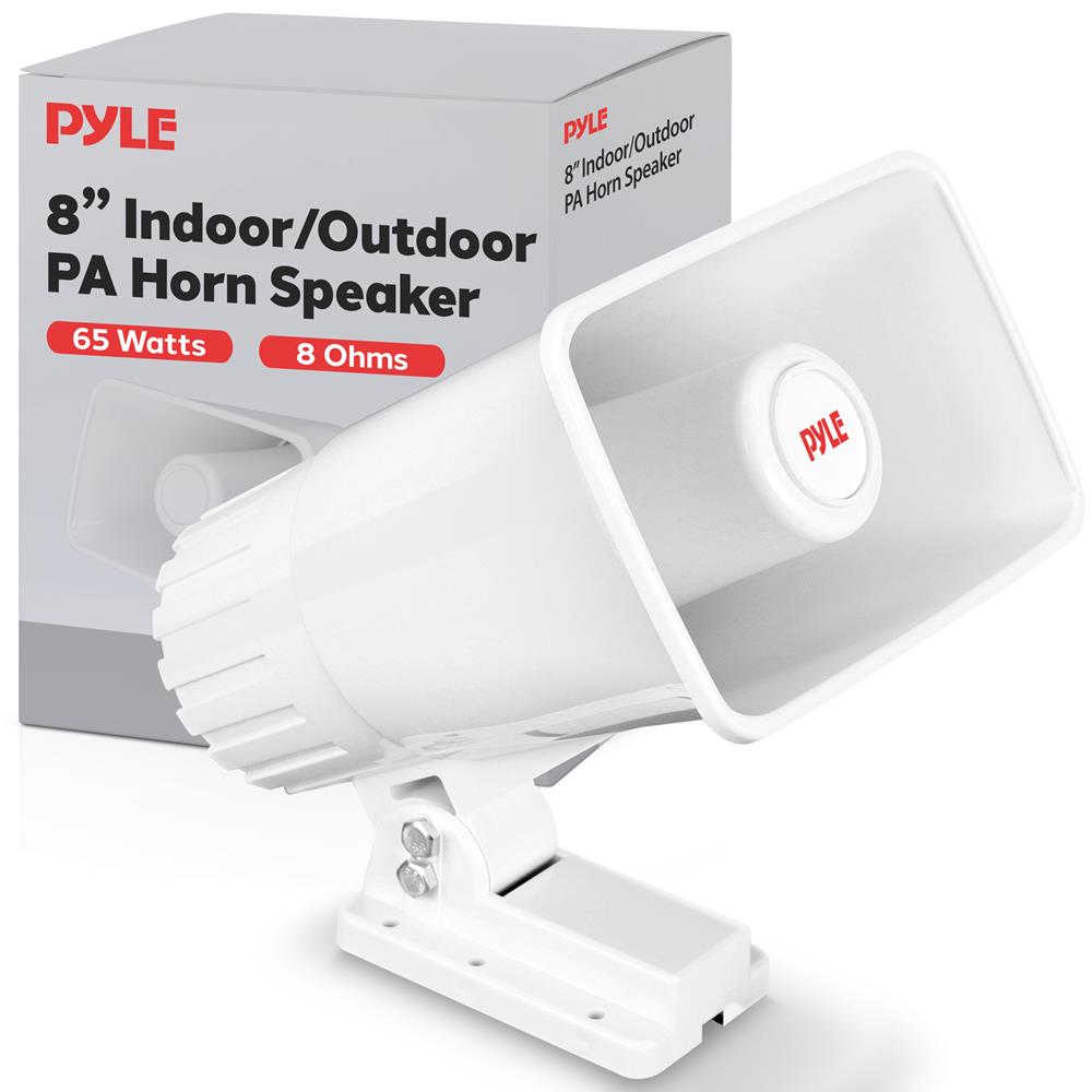 Portable PA Horn Speaker, Clear Sound, 65W, Adjustable Bracket