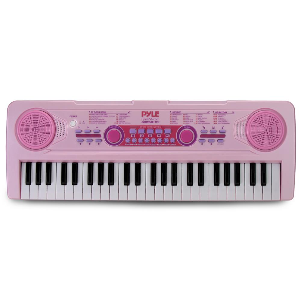 Kids Electric Keyboard Play Sing-Along 49 Keys, Pink – Pyle USA