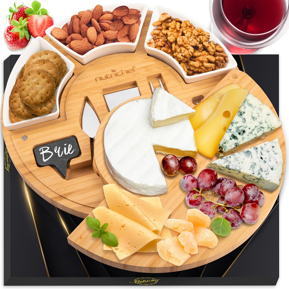 Bamboo Cheese Board Set, Extra Large, 13