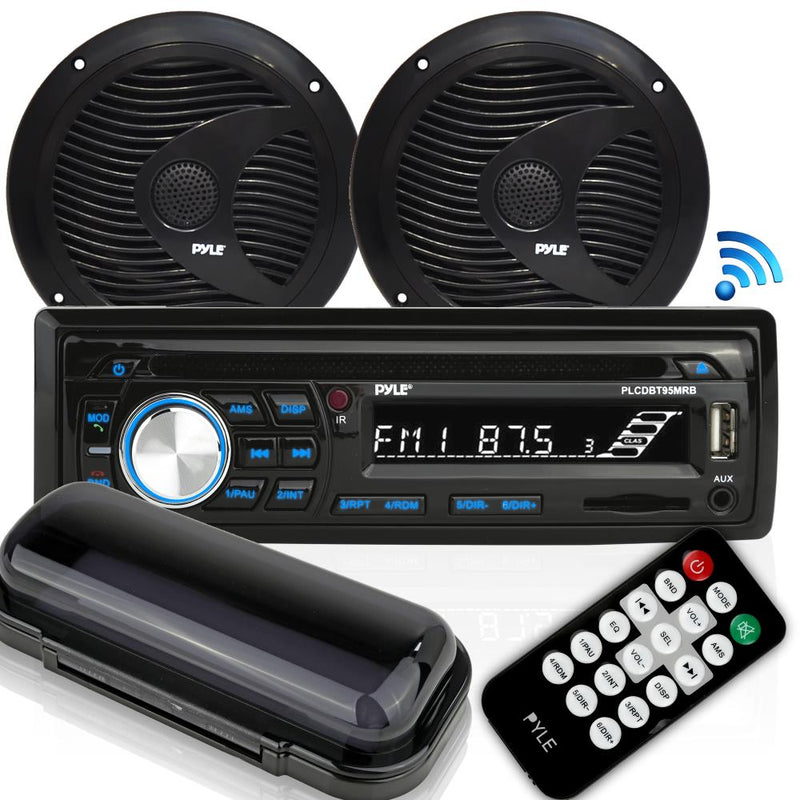 Marine Bluetooth Mp3 Stereo Speaker Kit – Pyle USA