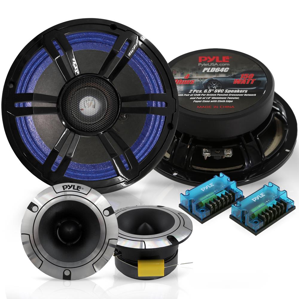 Car Audio Speakers Kit, Low Distortion, 6.5