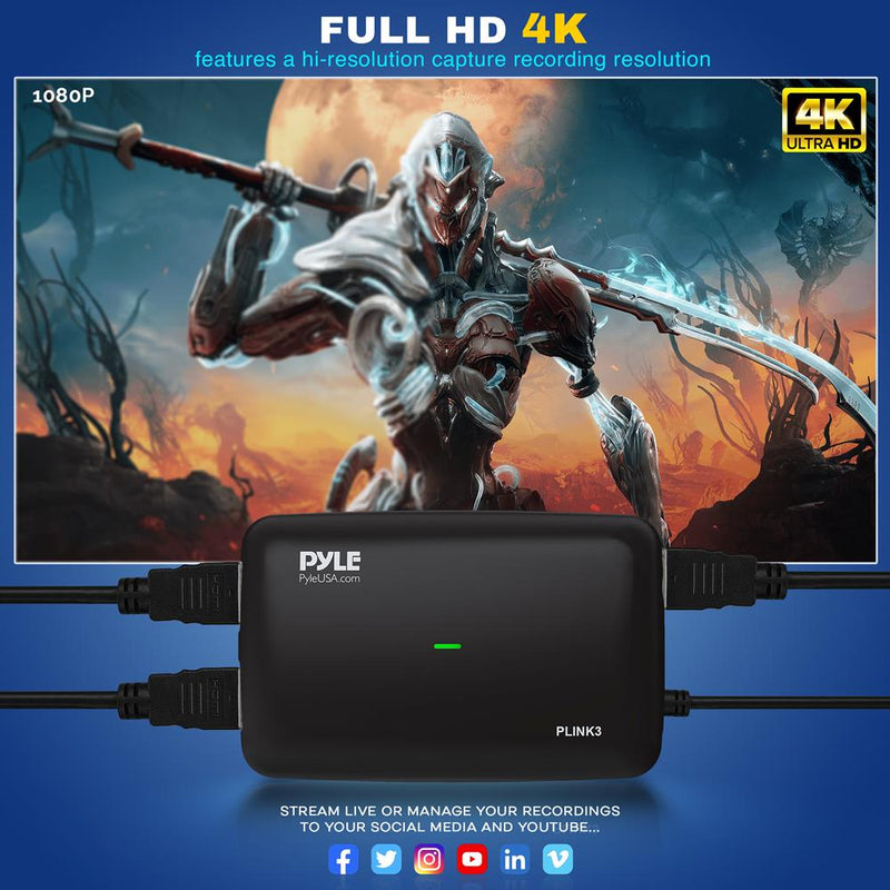 Gamelink Raw 4K Hdmi Video Capture Devic – Pyle USA