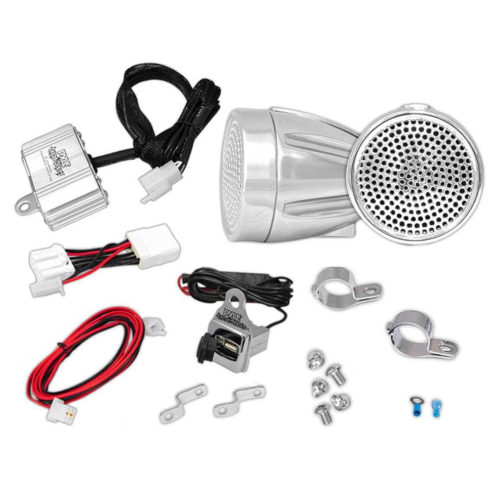 Motorcycle/ATV Amplifier 600W Weatherproof Speakers USB Charger