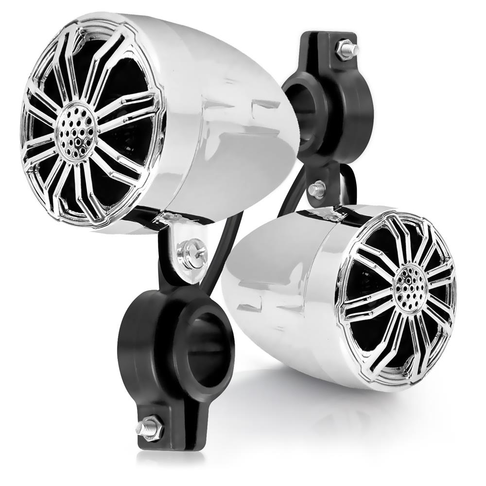 Waterproof Off-Road Speakers 20W Marine Grade Chrome 2.25