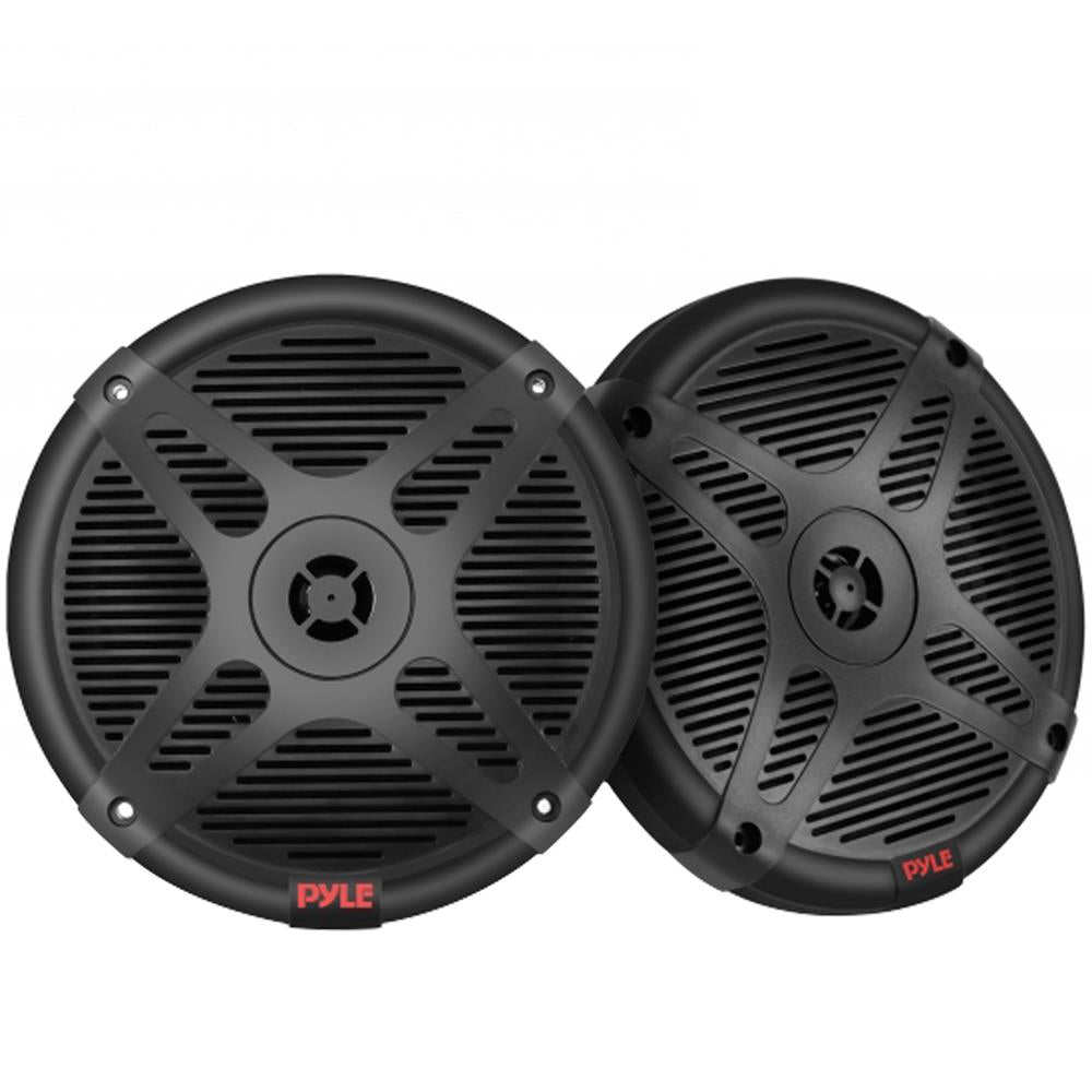 Pyle 6.5'' Dual Marine Speakers Kit - Waterproof-Rated w/Amplified Bluetooth Remote Control Receiver for Powersport Vehicles, IP65 Marin（並行輸入品） 6.5\" Bluetooth Marine Speakers, 600W Waterproof, 2-Way Coaxial System
