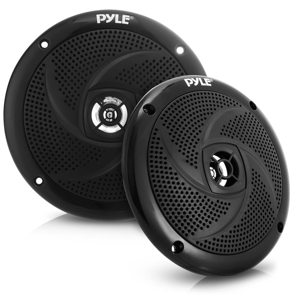 Pyle PLMRS5B 5.25” 180W 2-Way Marine Speakers – Waterproof, Slim Profile, Black (4-Pack) - View #3