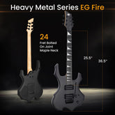Electric Guitar Kit w/ Amp, Dual Humbuckers, Maple Neck, Matte Finish