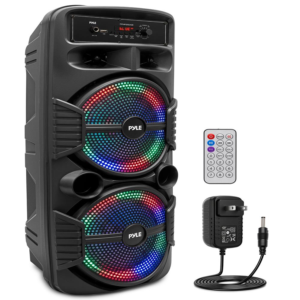 Portable Bluetooth PA Speaker 600W Rechargeable Dual 8