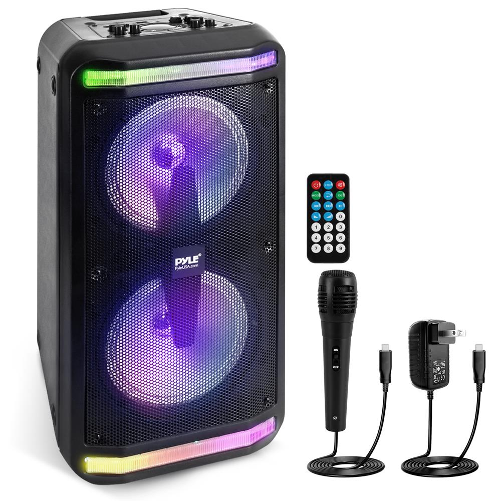 Portable Bluetooth PA Speaker 600W Rechargeable LED Lights Karaoke