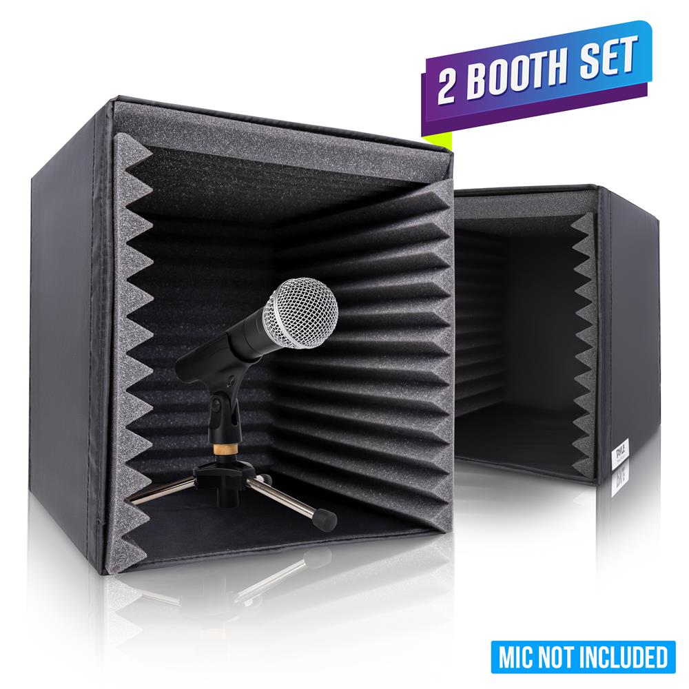 Pyle PSIB27X2 2 Pc Soundproofing Shield Isolation Filter Recording Booth Box Pyle PSIB27X2 2 Pc Soundproofing Shield Isolation Filter Recording Booth Box