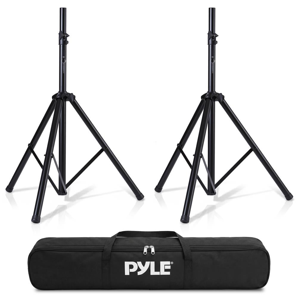 Dual Speaker Stand Kit, Adjustable Height, Durable Steel, Includes
