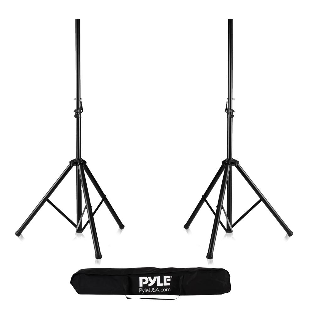 Dual Speaker Stand Kit, Adjustable Height, Durable Steel, Includes