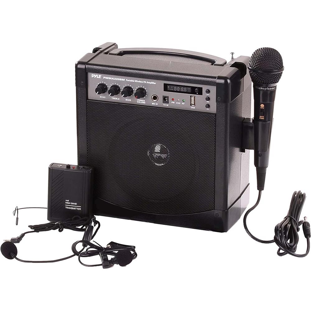 Portable PA Speaker Microphone System – Wireless Bluetooth with