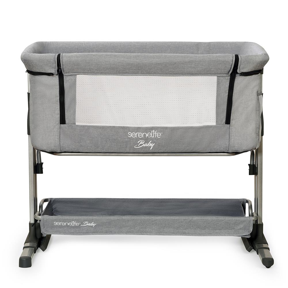 Portable Cowiewie Baby Bassinet Co Sleeper With Removable Storage Basket For 0-6 Months, Light Gray