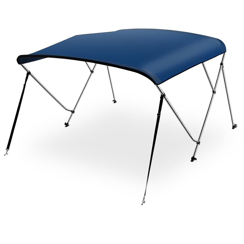 3 Bow Bimini Top Boat Cover, Waterproof 600D Canvas, Navy Blue