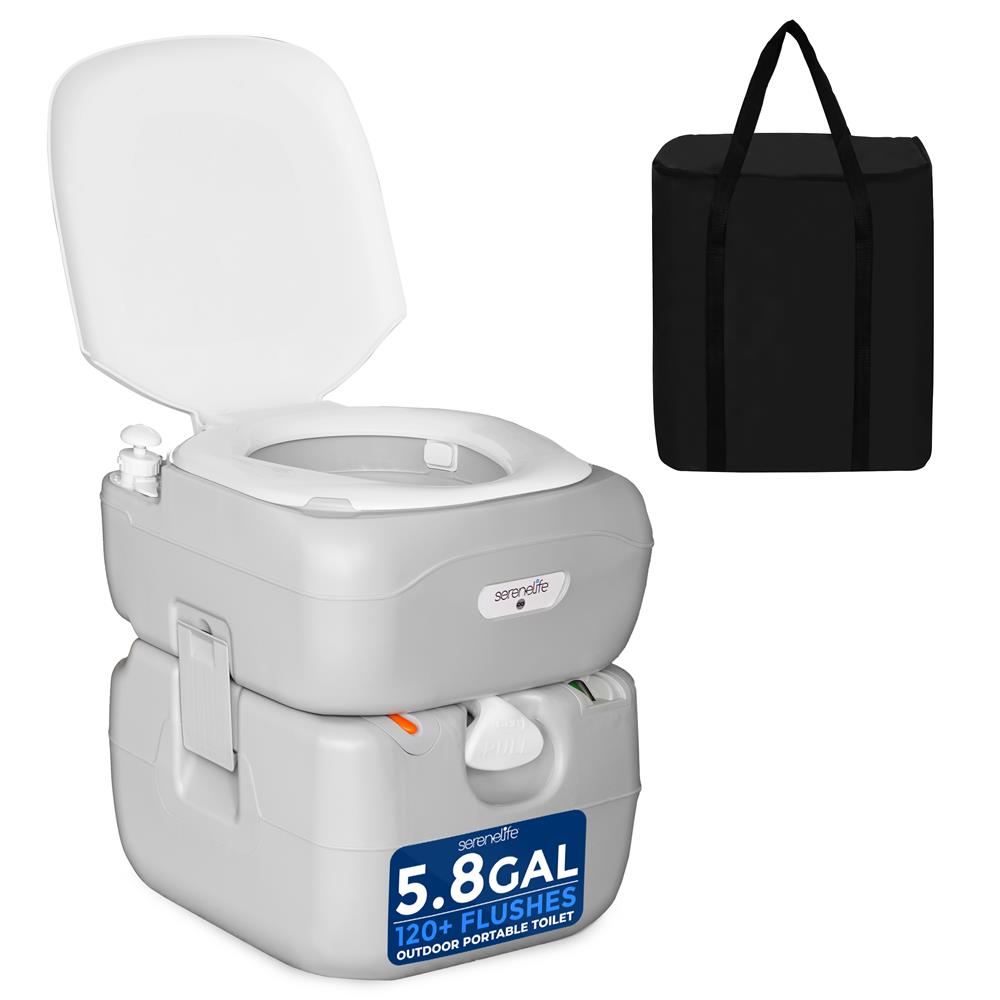 Portable Toilet 5.8 Gal Leak-Proof High-Density Polyethylene