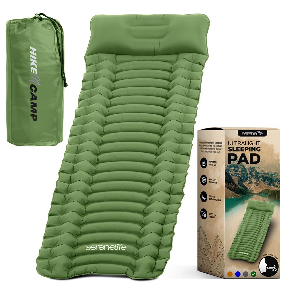 tent mattress pad SereneLife Green Ultralight Sleeping Pad, SLCPG