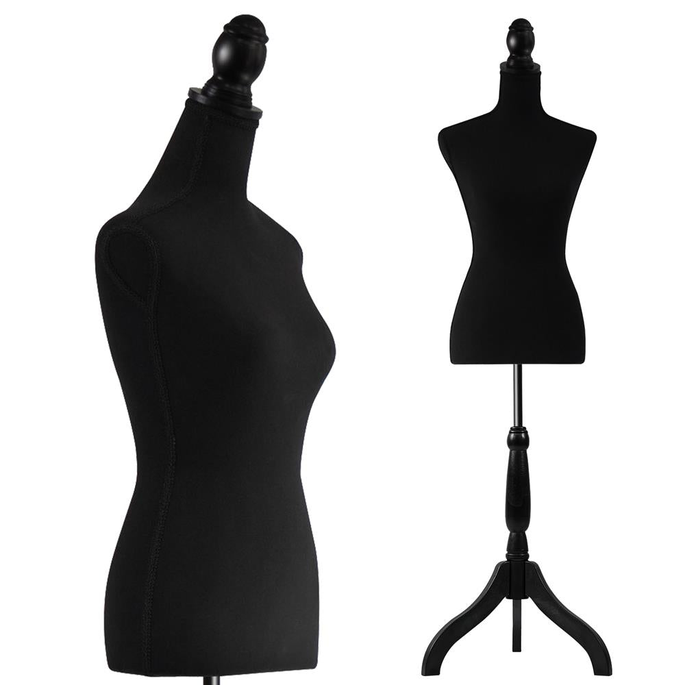 Female Mannequin Dress Form, Adjustable Stand, Foam Torso, Black Female Mannequin Dress Form, Adjustable Stand, Foam Torso, Black
