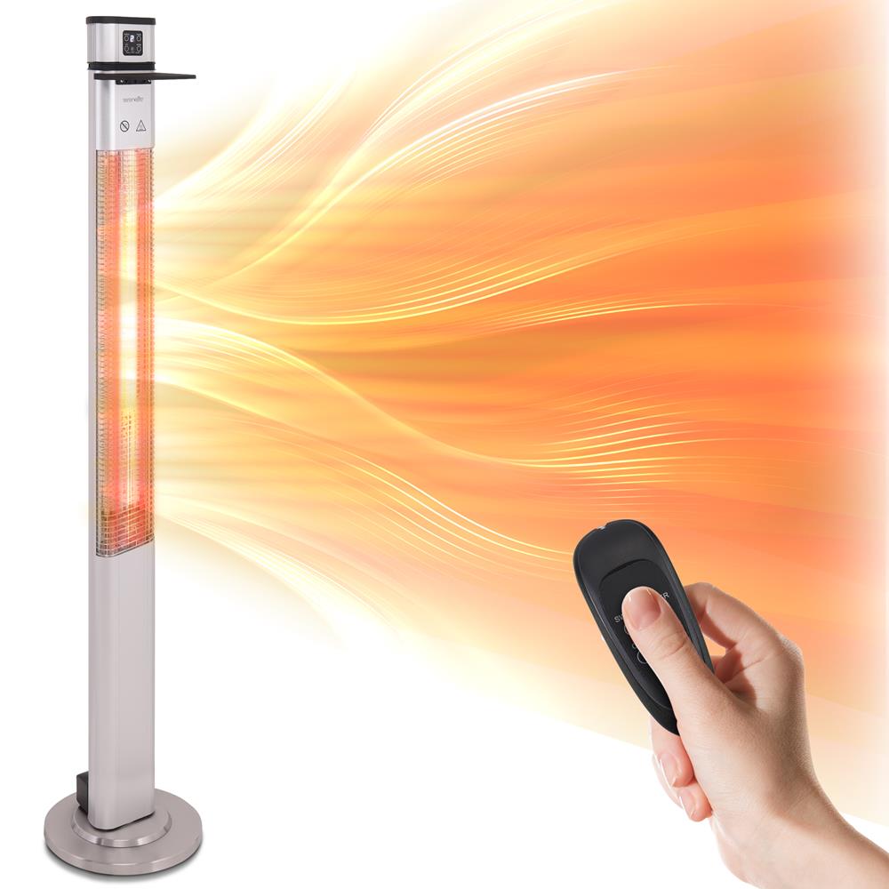 Infrared Patio Heater 1500W Remote Control Aluminum Alloy Indoor