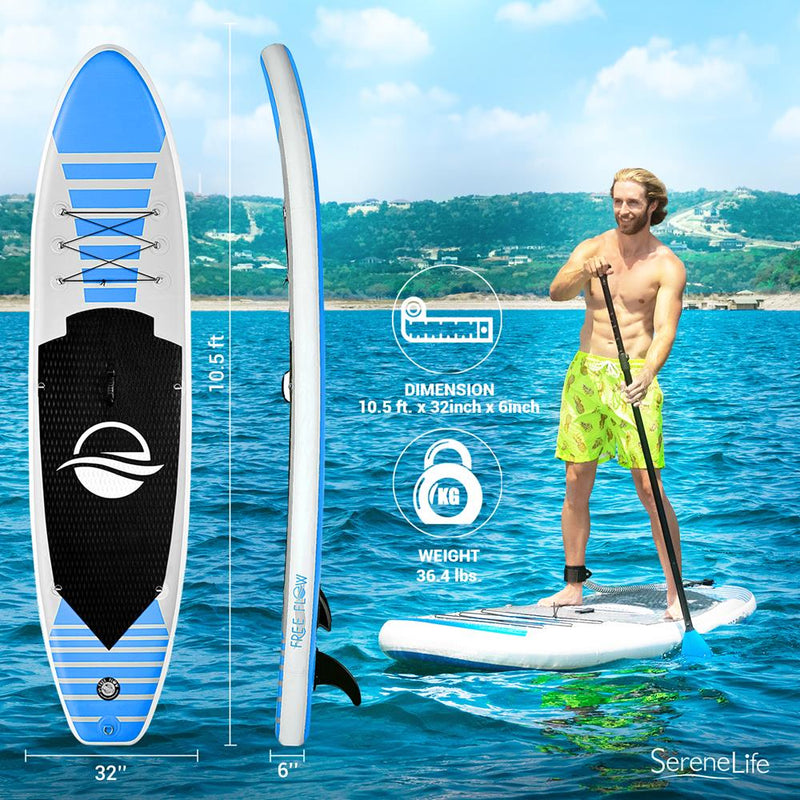 SereneLife Inflatable sold Stand Up Paddle Board