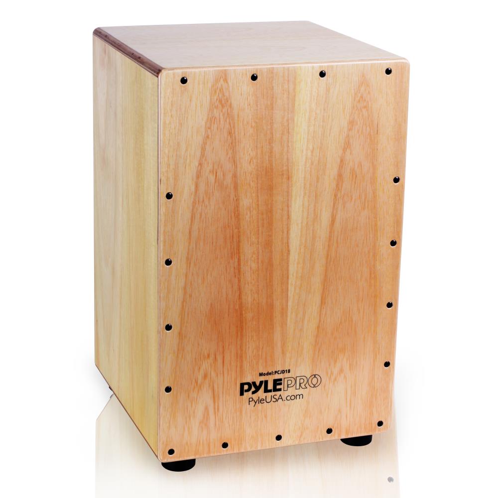 Wooden Cajon Percussion Box – Pyle USA