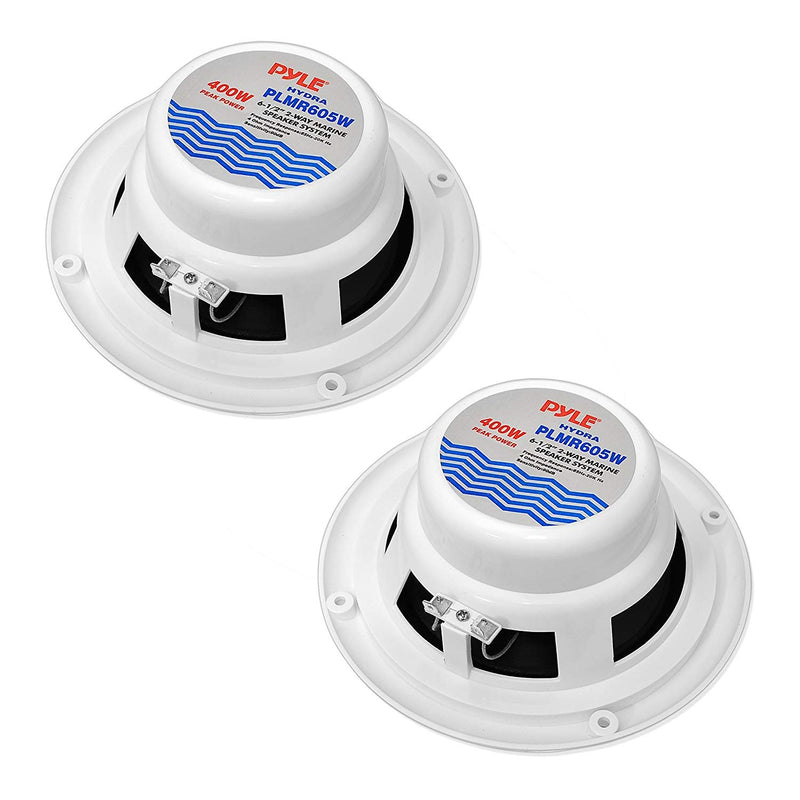 6.5 Inch Dual Marine Speakers - 2 Way Waterproof and Weather