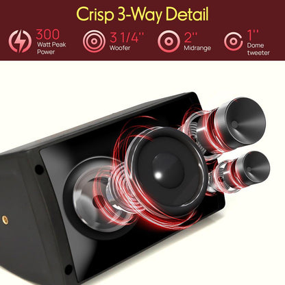 Bass Reflex 3-Way Box Speakers