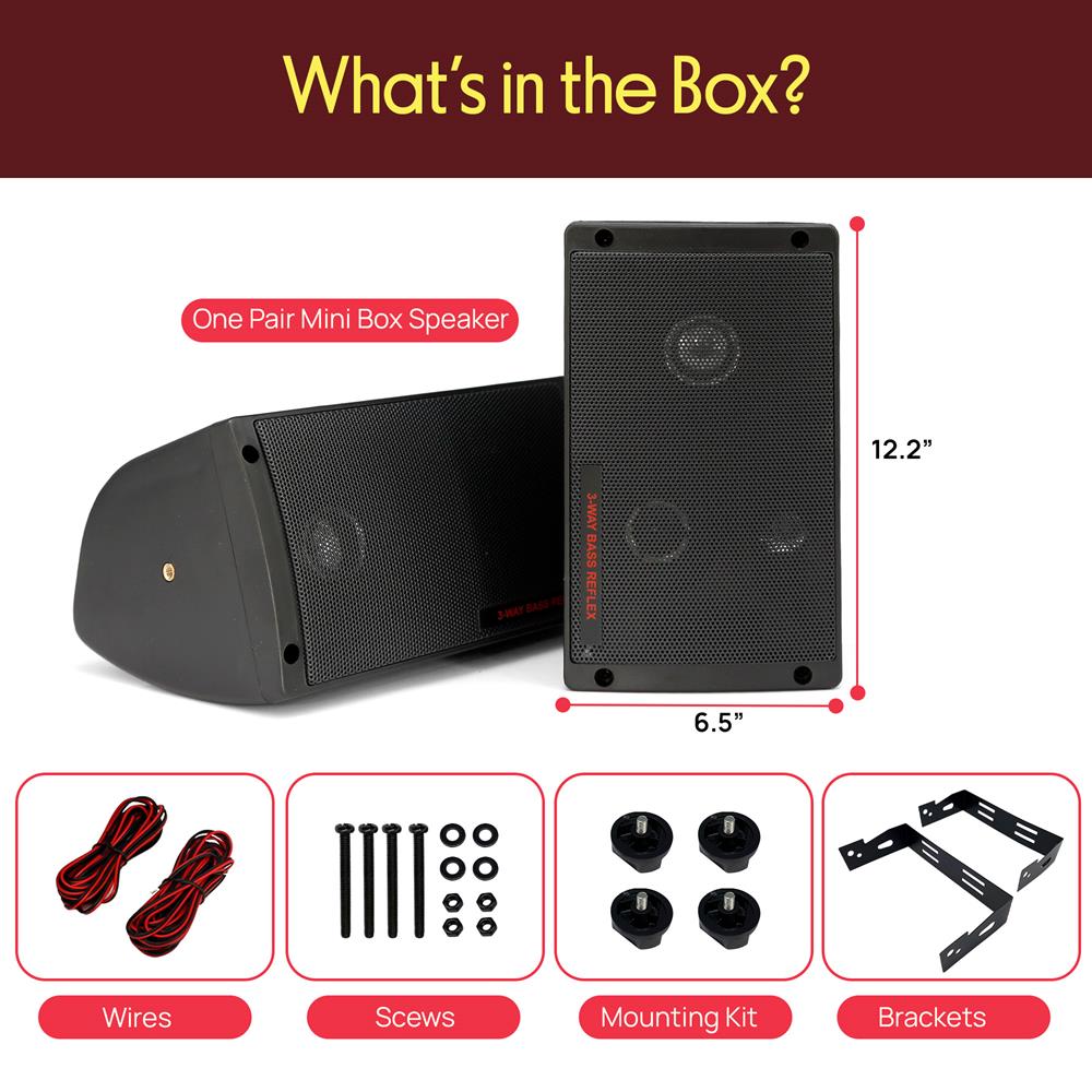 Bass Reflex 3 Way Box Speakers – Pyle USA