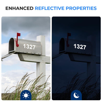 Reflective Mailbox Number Stickers 3-Set