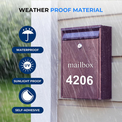 Reflective Mailbox Number Stickers 3-Set