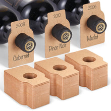 Wine Bottle Tags, Customizable Brown Paper, 200 Pcs for Cellar Collection