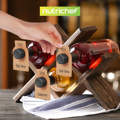 Wine Bottle Tags, Customizable Brown Paper, 200 Pcs for Cellar Collection