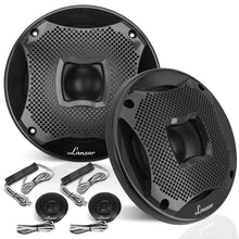 Two-Way Marine Component Speaker Systems - One Pair 6.5'' Two-Way Component Kit, 450 Watts W/ 4 Ohm Impedance And 1'' High-Temperature Asv Voice Coil, Black (Pair)