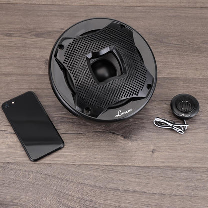 Two-Way Marine Component Speaker Systems - One Pair 6.5'' Two-Way Component Kit, 450 Watts W/ 4 Ohm Impedance And 1'' High-Temperature Asv Voice Coil, Black (Pair)