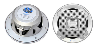 6.5" Marine Speakers 400W Water Resistant Stereo System Silver