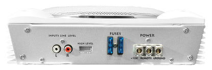 Marine Subwoofer System 1000W Slim Waterproof Amplified Speaker White