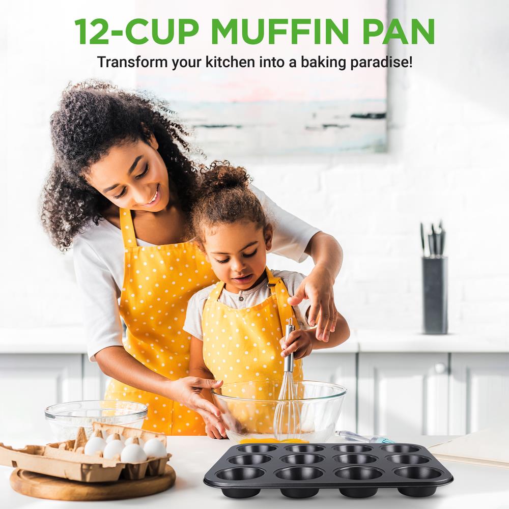 product image number 2 for NutriChef 12 Cup Muffin Pan