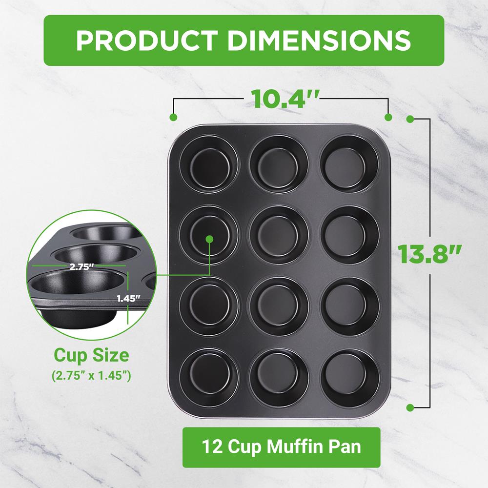 product image number 3 for NutriChef 12 Cup Muffin Pan