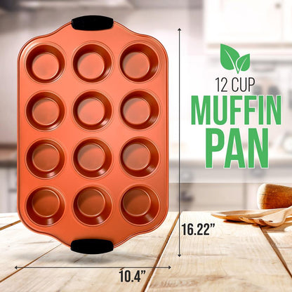 product image number 2 for NutriChef 12 Cup Muffin Pan