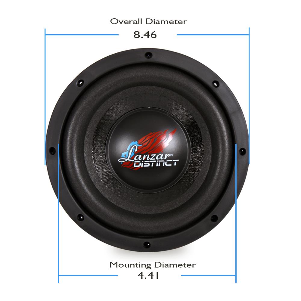 Acoustic Research 8 Inch Dual Voice Coil (DVC) 4 Ohm Subwoofer - 120W RMS Poly Cone