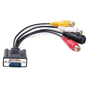 Vga Adapter To Tv S-Video Rca Out Cable